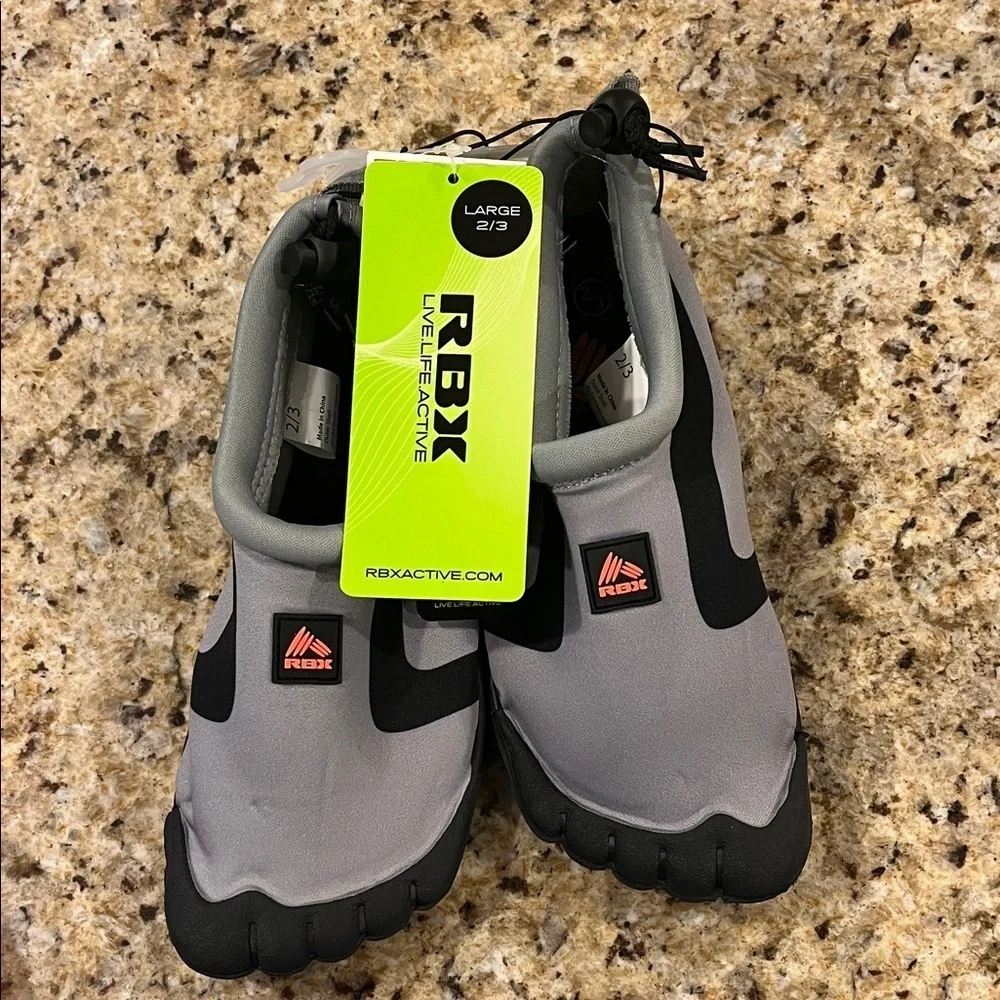 RBX Kids Black and Gray Water Shoes
